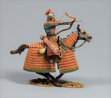 Mongol Warrior Shooting Arrow Forward