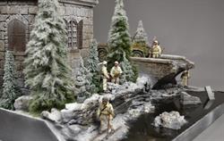 Middelaldertårn og bro - diorama  