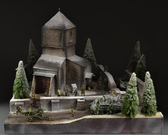 Belgische Dorfkirche  - Diorama 