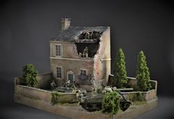 Fransk hus ruin - diorama  