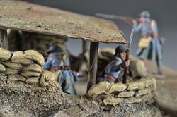 Schlachtfeld mit Festung - Diorama