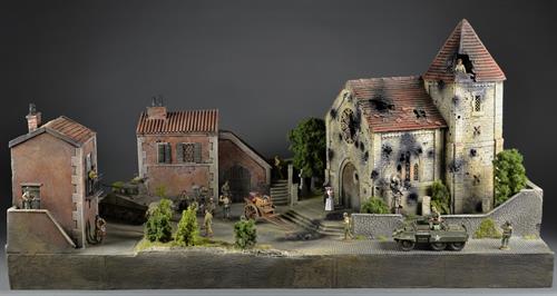 Italienisches Dorf/Kirche - Diorama 