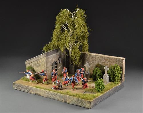 Cemetery and chapel - diorama