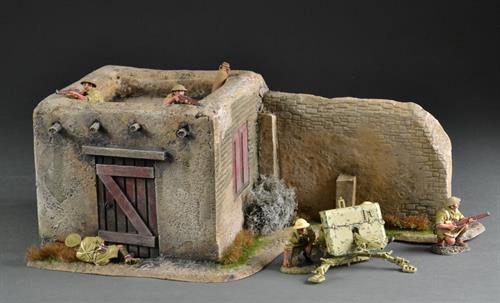 Desert house with wall