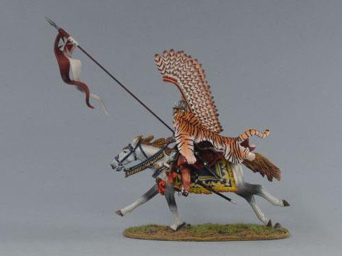 Polsk Angribende Hussar med Lanse-flag