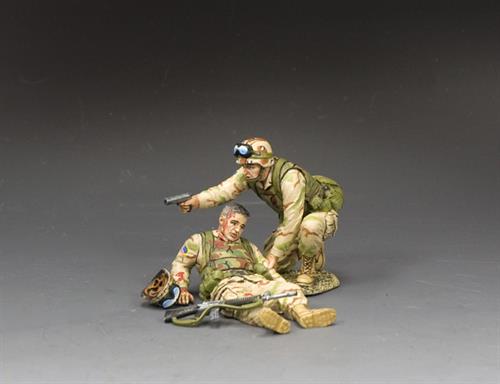 "Stay down!" or "No Man Left Behind"