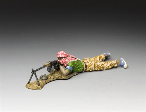 Mog. Militiaman Lying firing his RPK Light Machine Gun