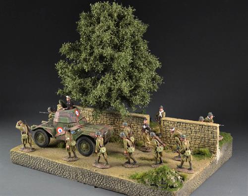 Schotterstraße durch Gelände - Diorama