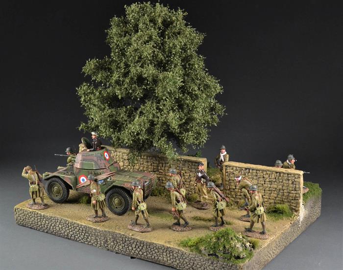 Gravel road through terrain - diorama