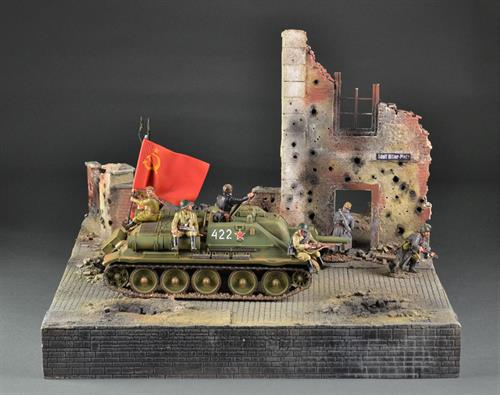 Tysk ruin bygning - Diorama