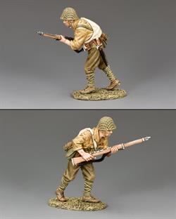 Asvancing Japanese soldier