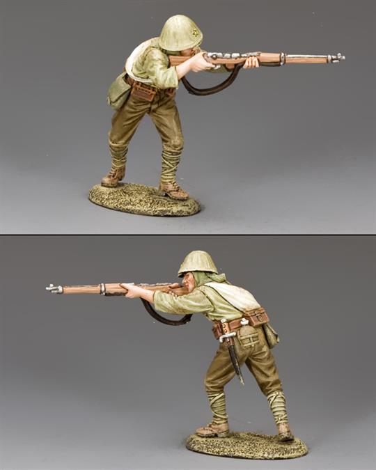 Advancing Japanese firing rifle