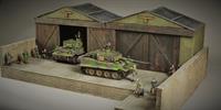 German Factory with platform - diorama