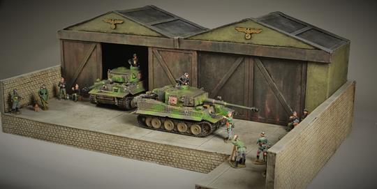 German Factory with platform - diorama