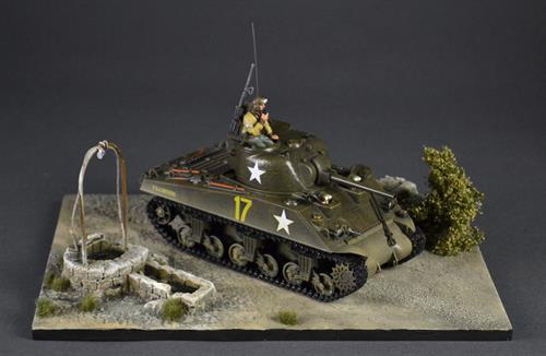 Gravel road and well - diorama