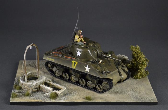 Gravel road and well - diorama