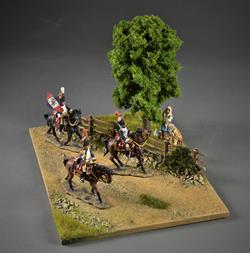 Gravel road in terrain - diorama