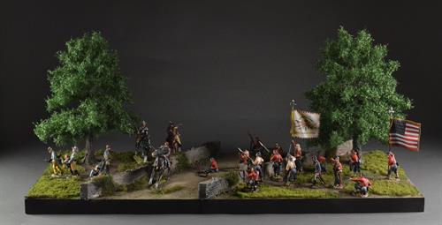 Gravel road in terrain - diorama