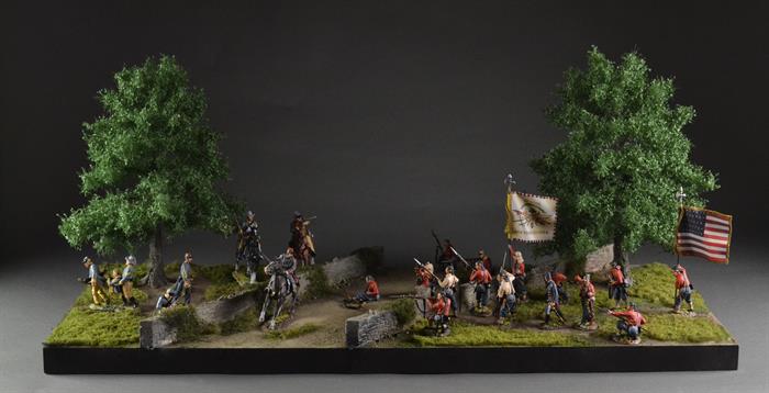 Grusvej i terræn - diorama 