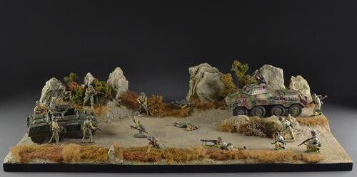 Gravel road through Terrain - diorama 