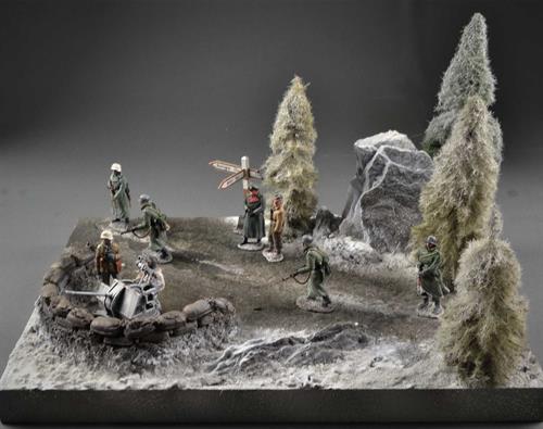 Sandbag-fortifikation, Diorama