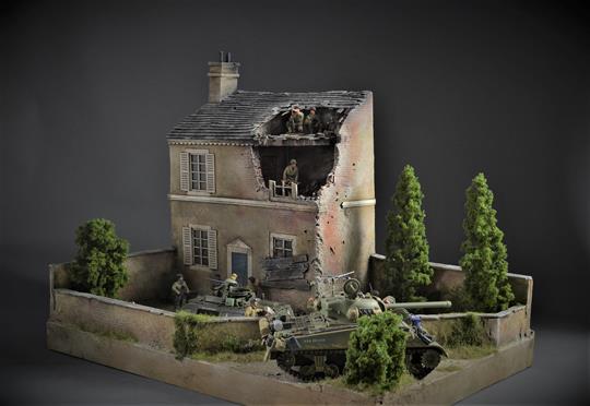 French house ruin - diorama 