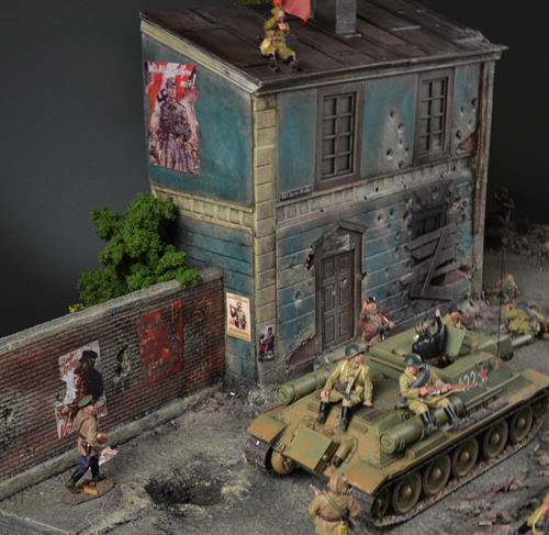 Tysk ruin bygning - Diorama