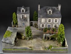 Landsby i Normandiet - Diorama 