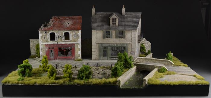 Dorf der Normandie - Diorama 