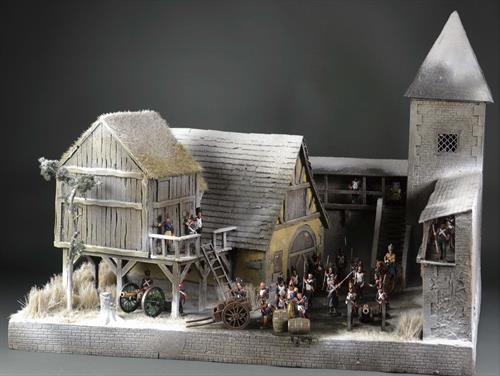 Middelalderby - Diorama 