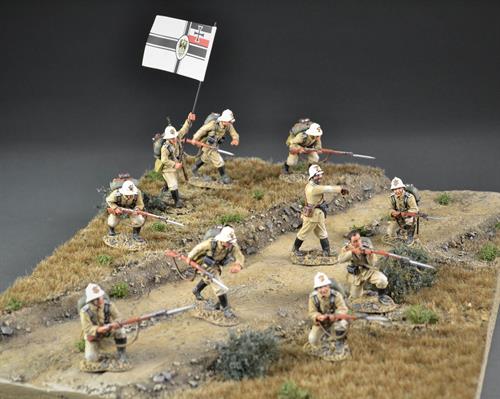 Grusvej gennem mark terræn - diorama