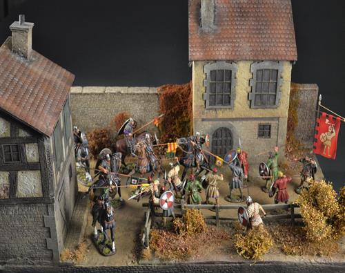 Mittelalterliches Dorf - Diorama
