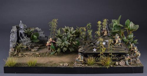 Dschungel- & Buddha-Tempelruine - Diorama