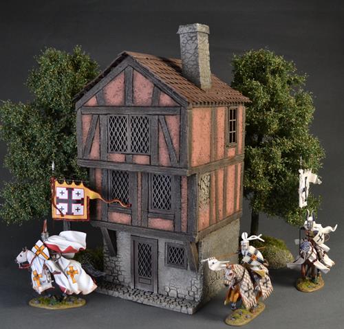 Mittelalterliches Haus auf drei Etagen