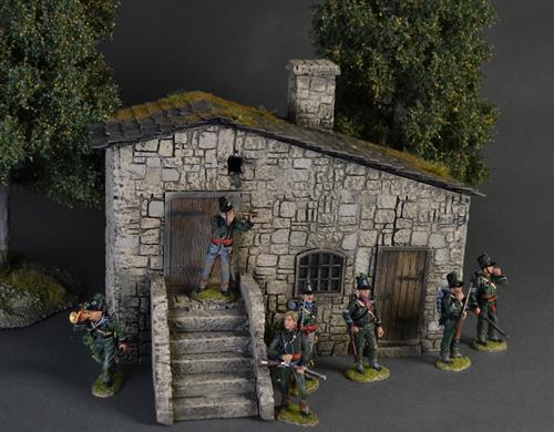 Old cottage stone house