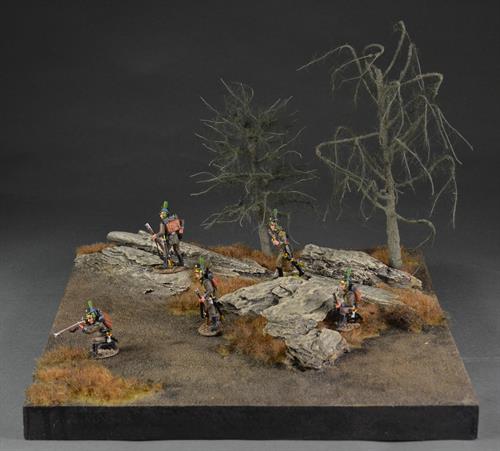 Felsiges Gelände im Spätwinter / Vorfrühlingsversion - Diorama