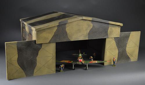 RAF hangar in khaki