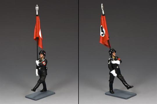 SS Flagbearer Goose-Stepping