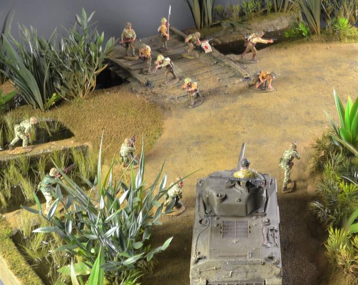 Jungle river and bridge - Diorama 